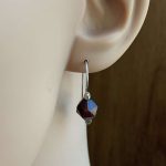 garnet drop earrings