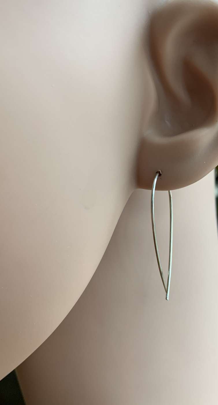 simple silver ear threader