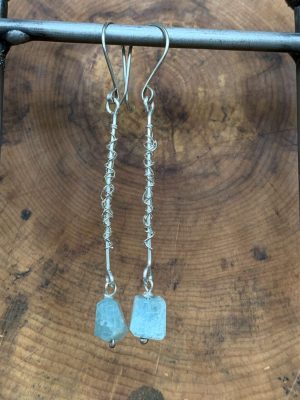 long aquamarine earrings