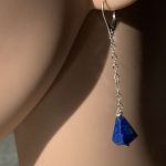 lapis drop earrings