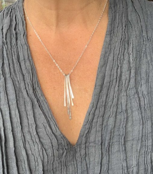 Sterling Silver Fringe Necklace